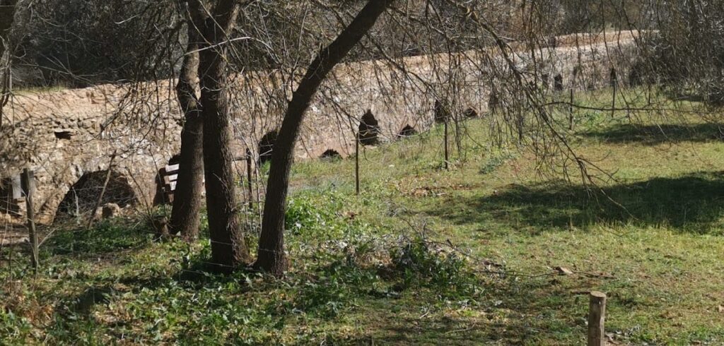 Roman bridge over Odivelas brook