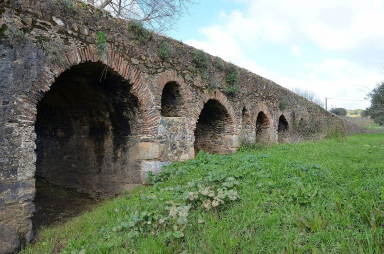 Roman Bridge over Odivelas Brook: A Historic Road Crossing in Portugal