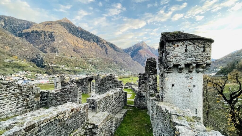 Serravalle Castle: A Medieval Fortress in Switzerland 6 Ruins of the medieval castle Serravalle