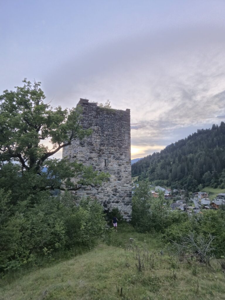 Canaschal Castle: Ruined Medieval Hill Castles near Trin, Switzerland
