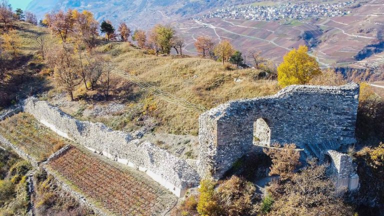La Soie Castle Ruins: A Medieval Episcopal Fortress in Switzerland