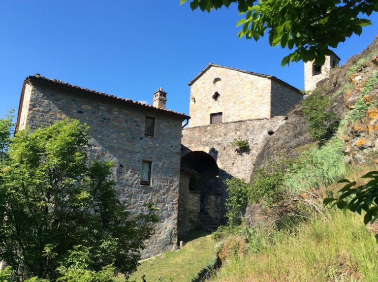 The Castle of Corniana in Italy is a medieval hilltop fortress