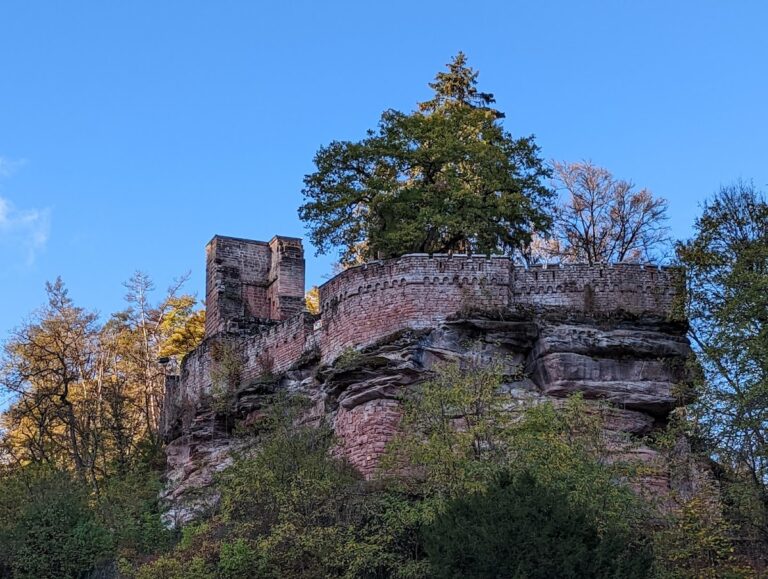 Diemerstein (Burgruine Diemerstein): A medieval spur castle in Frankenstein, Germany