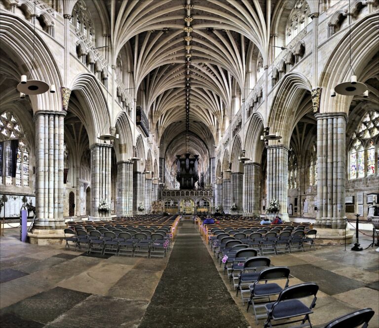 Exeter Cathedral: An Anglican Cathedral of Norman and Decorated Gothic Architecture