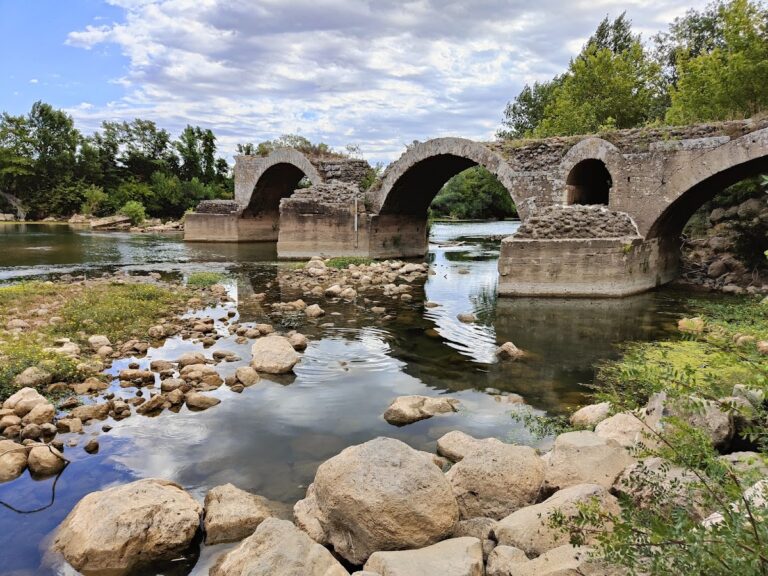 Roman Bridge: A Historic River Crossing at Saint-Thibéry, France