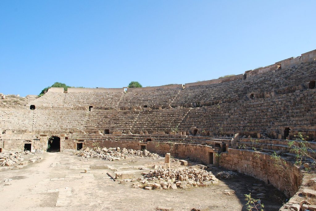 Roman Amphitheatre of Leptis Magna: A Roman Spectacle Venue in Libya 1 Roman amphitheatre of Leptis Magna