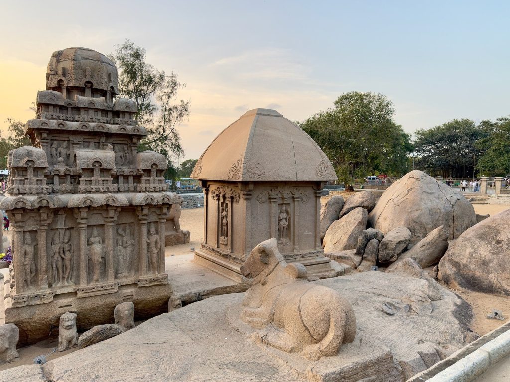 Pancha Rathas: Pallava Monolithic Temple Models at Mahabalipuram 2 Pancha Rathas
